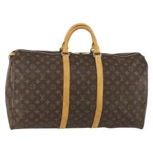 LOUIS VUITTON Monogram Keepall 55 Boston Bag M41424 LV Auth 160532